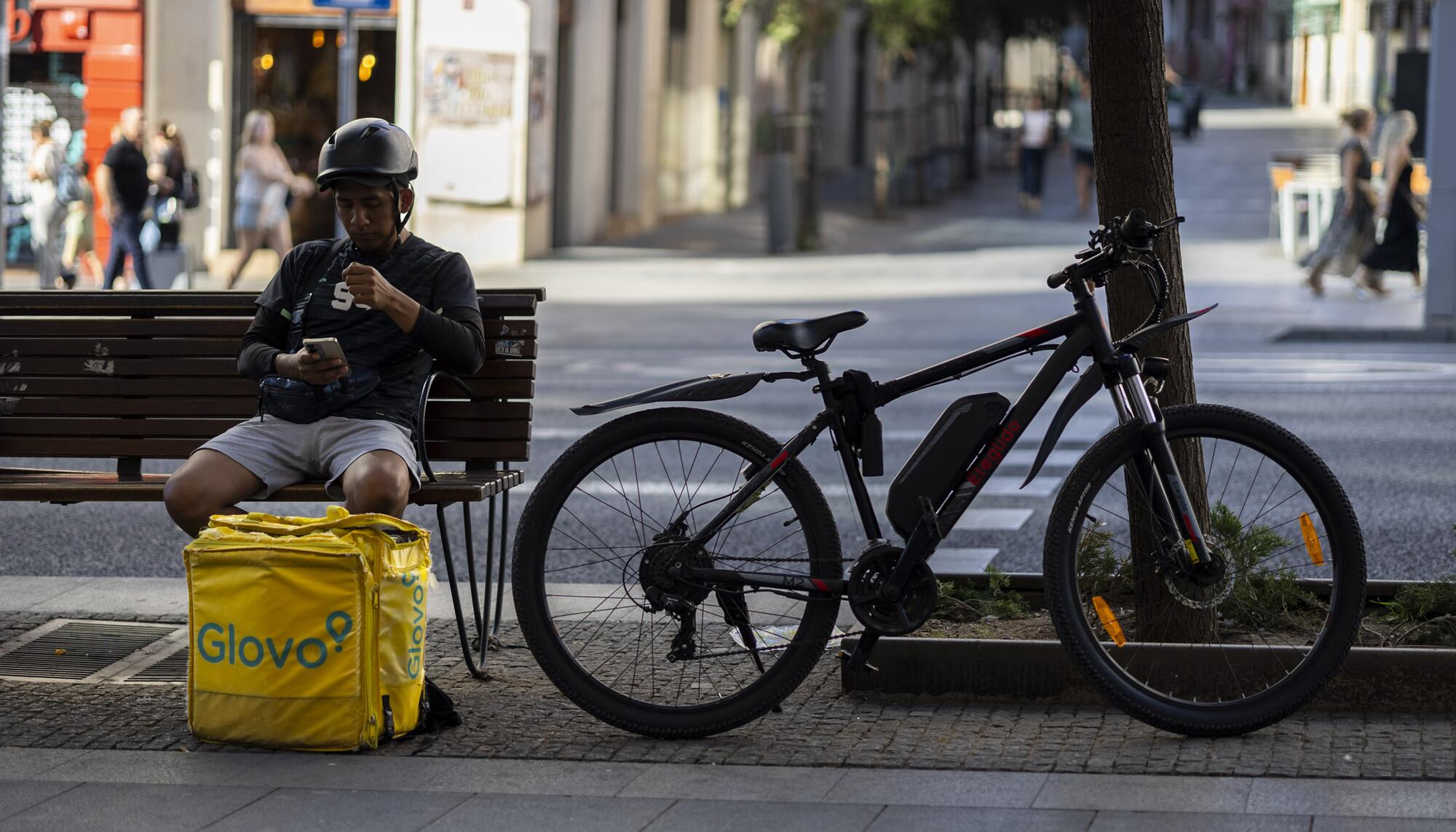 Rider de Glovo Gran Vía
